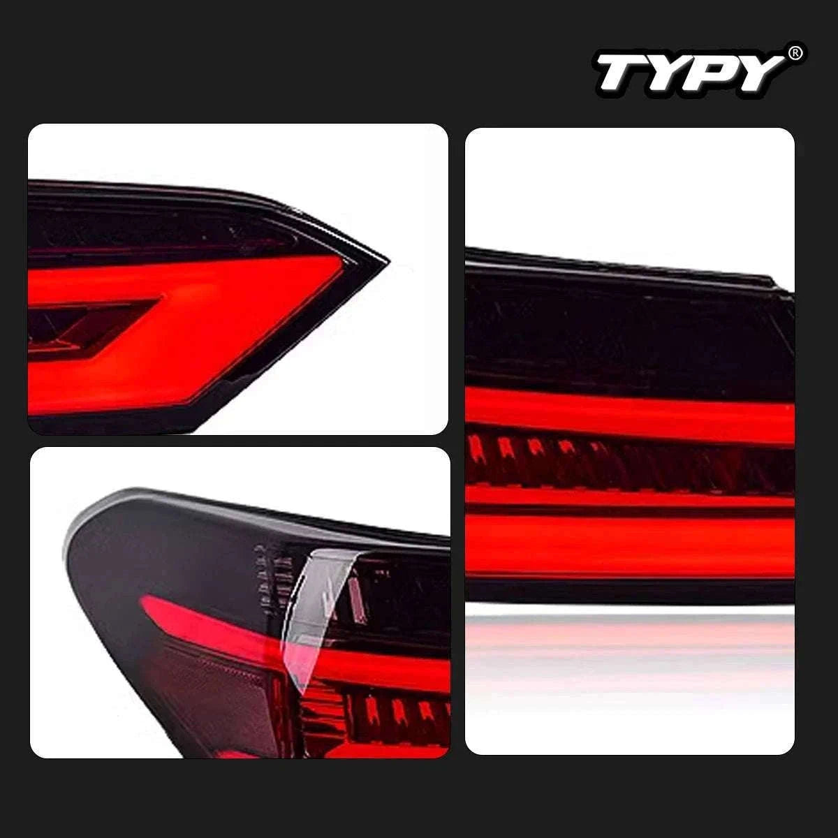 LED Tail Lights for Toyota Camry 2018–2022 with DRL Upgrade-Smoke / 1 set / China Mainland