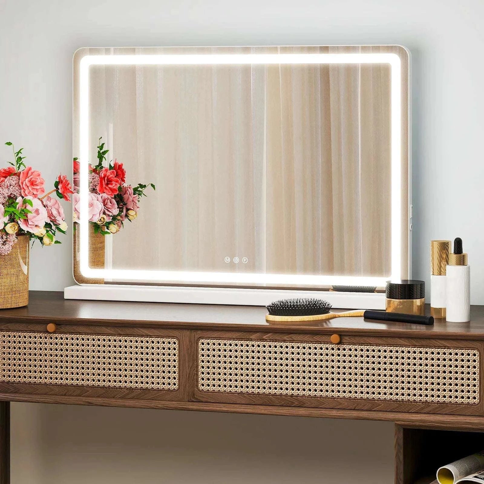 LED Vanity Mirror with 3 Light Modes & Dimmable Brightness-22L x 32W / United States