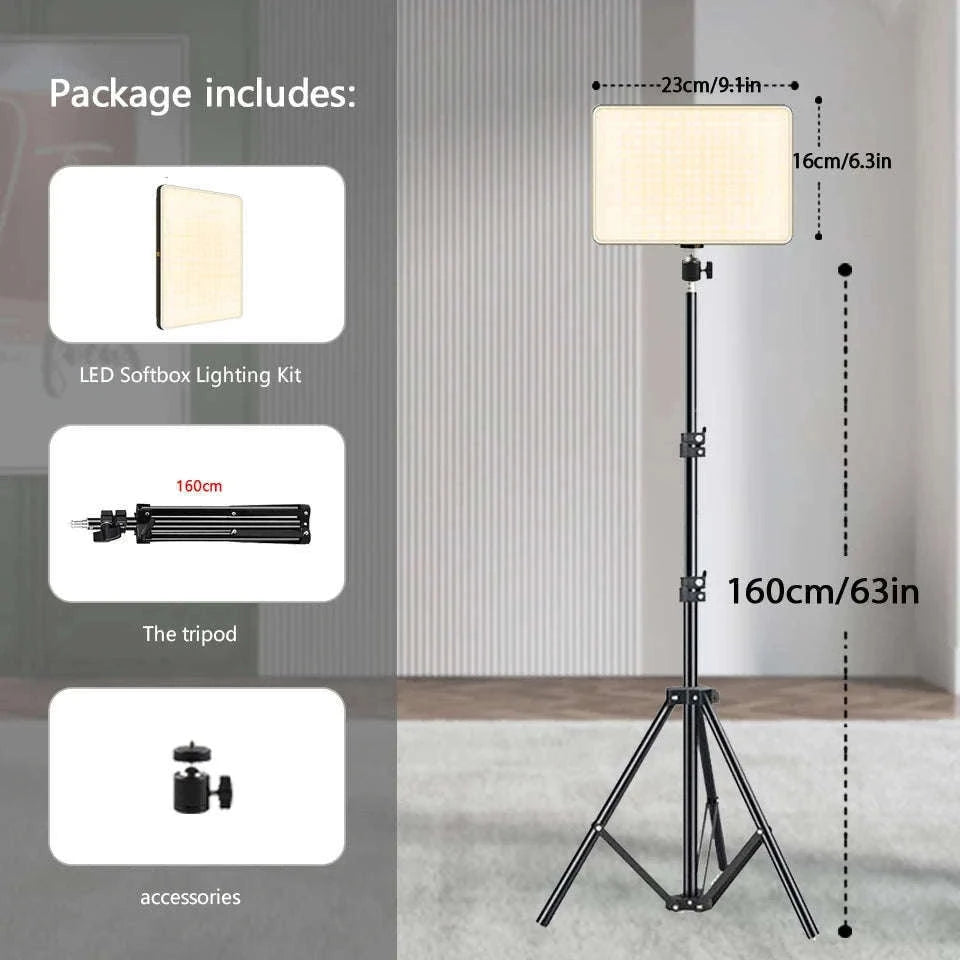 LED Video Light Studio Kit-with 110CM Tripod
