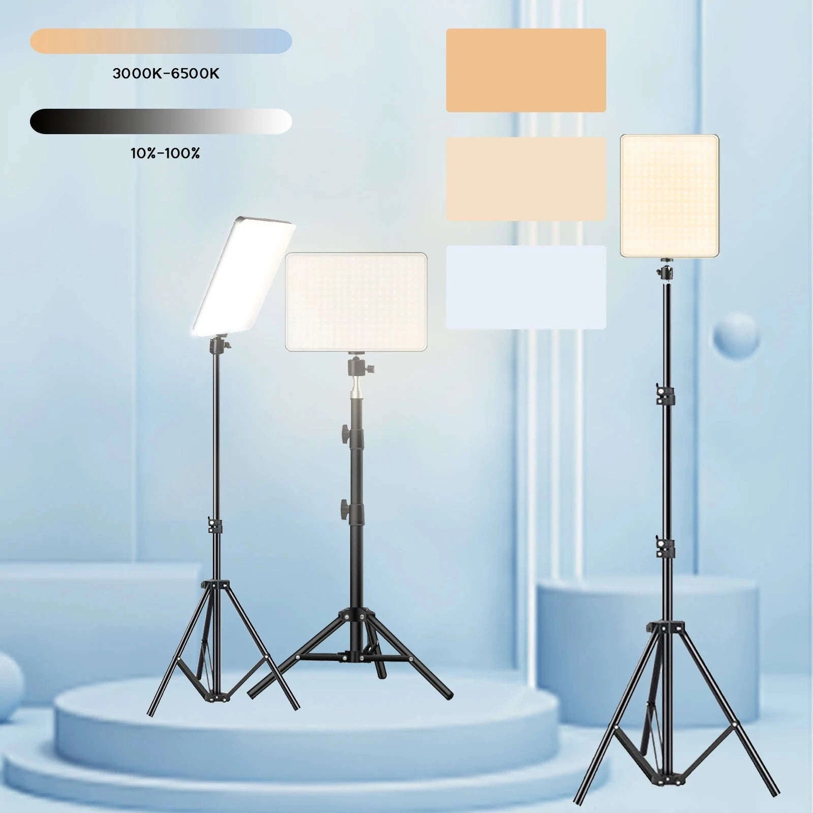 LED Video Light Studio Kit-with 110CM Tripod