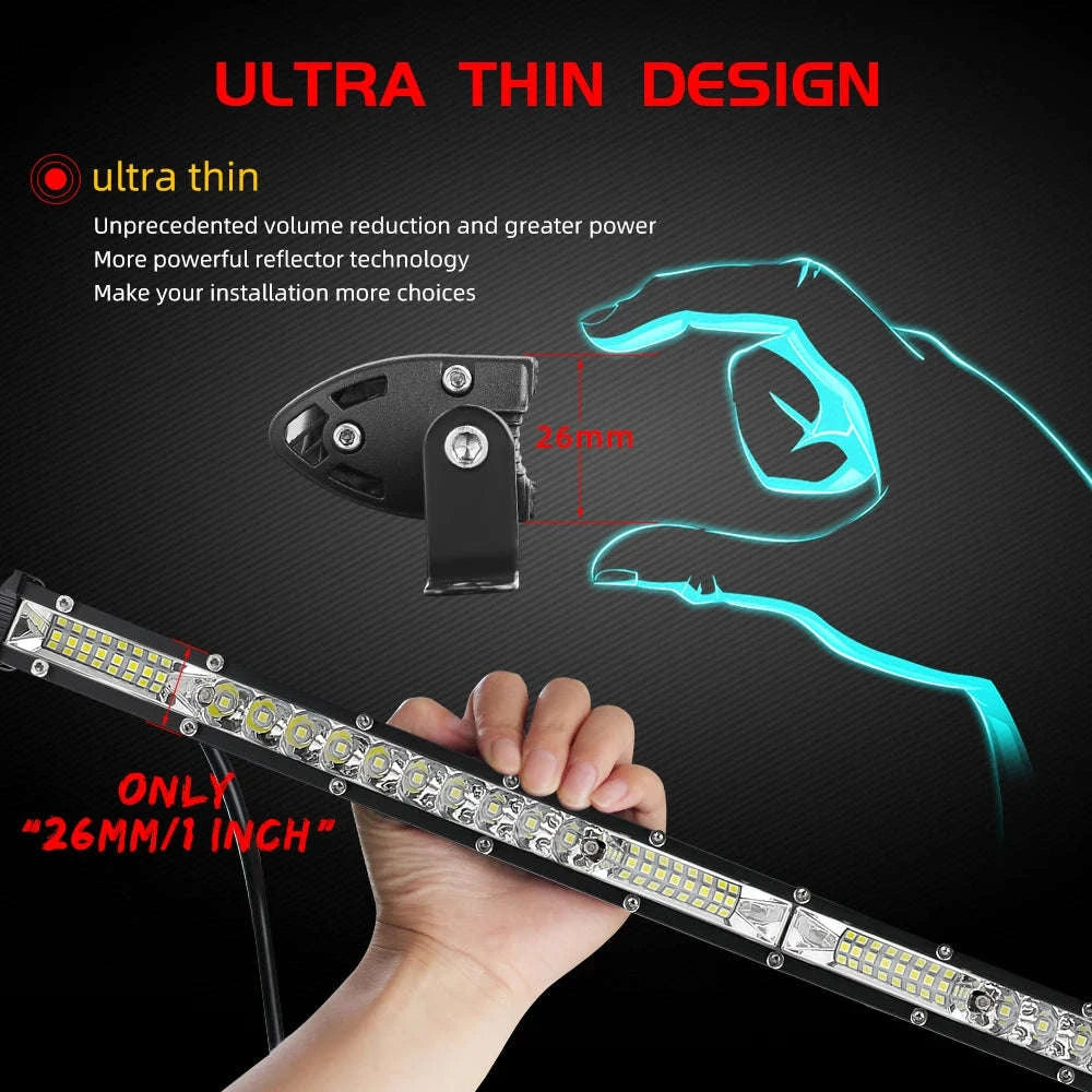 LED Work Light Bar Combo for Offroad Vehicles-52inch 260W