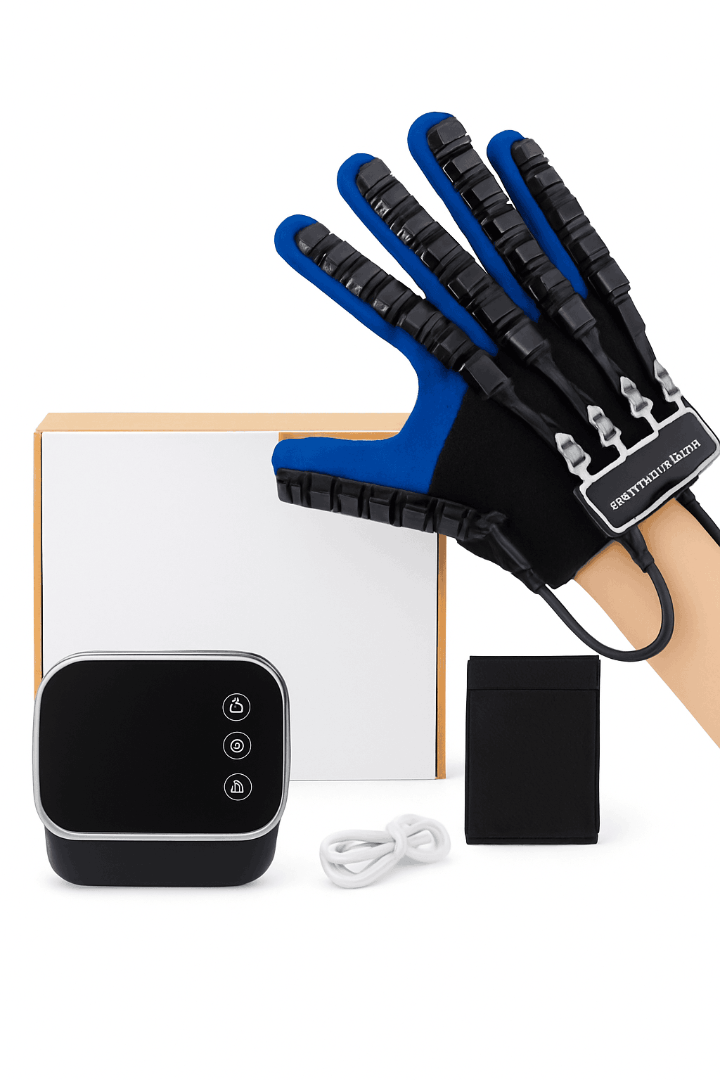 Left & Right Hand Finger Rehabilitation Robot Gloves for Stroke Recovery-Left XXL