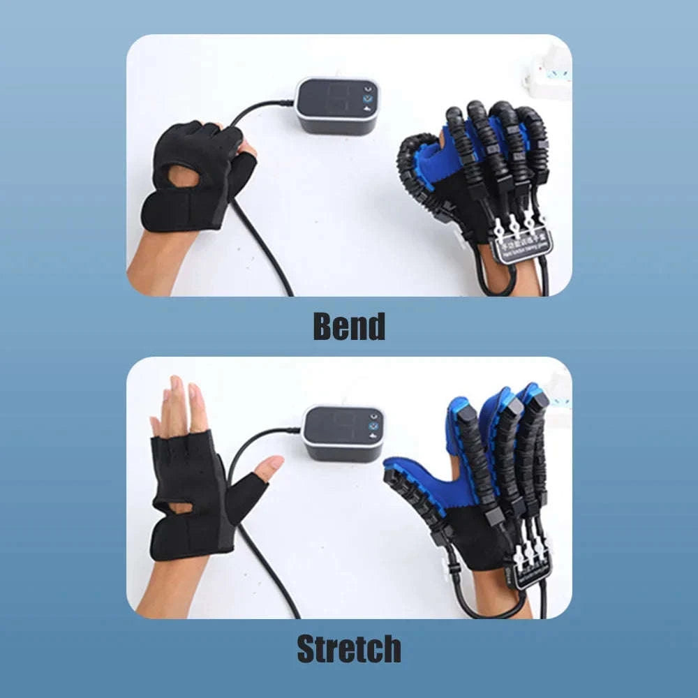 Left & Right Hand Finger Rehabilitation Robot Gloves for Stroke Recovery-Left XXL