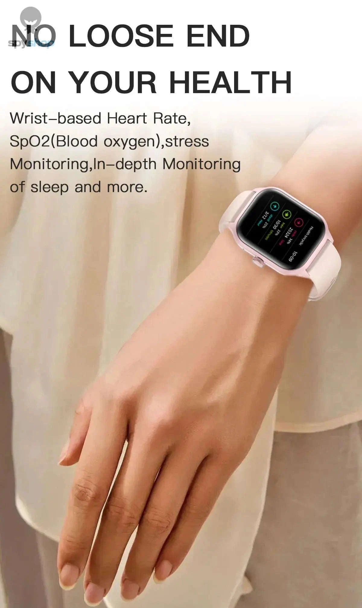 LEMFO LT10 Smart Watch – Bluetooth Calling, Fitness Tracking, HD Display-Black mesh belt