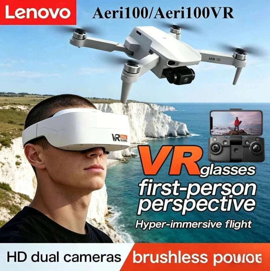 Lenovo Aeri100 Drone with Dual Camera, 4K Video & Obstacle Avoidance-Aeri100-8K-3B