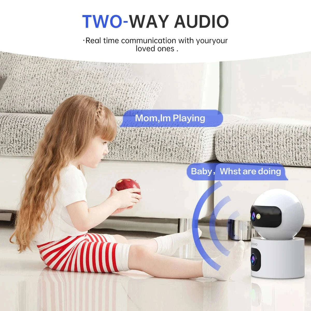 Lenovo Dual Lens IP Camera with Auto-Tracking and Audio-European standard