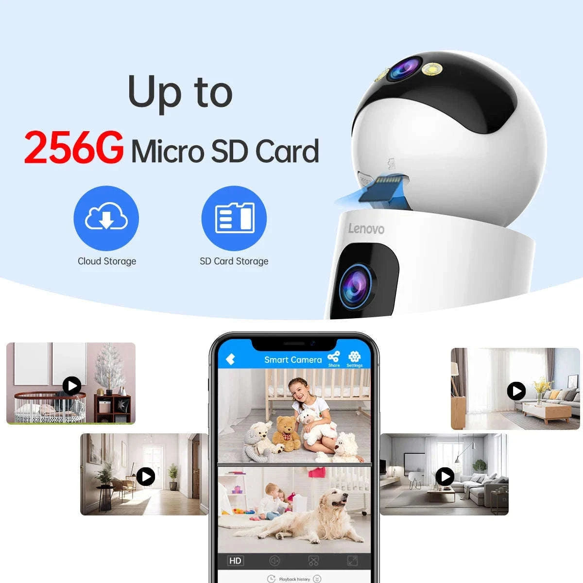 Lenovo Dual Lens IP Camera with Auto-Tracking and Audio-European standard
