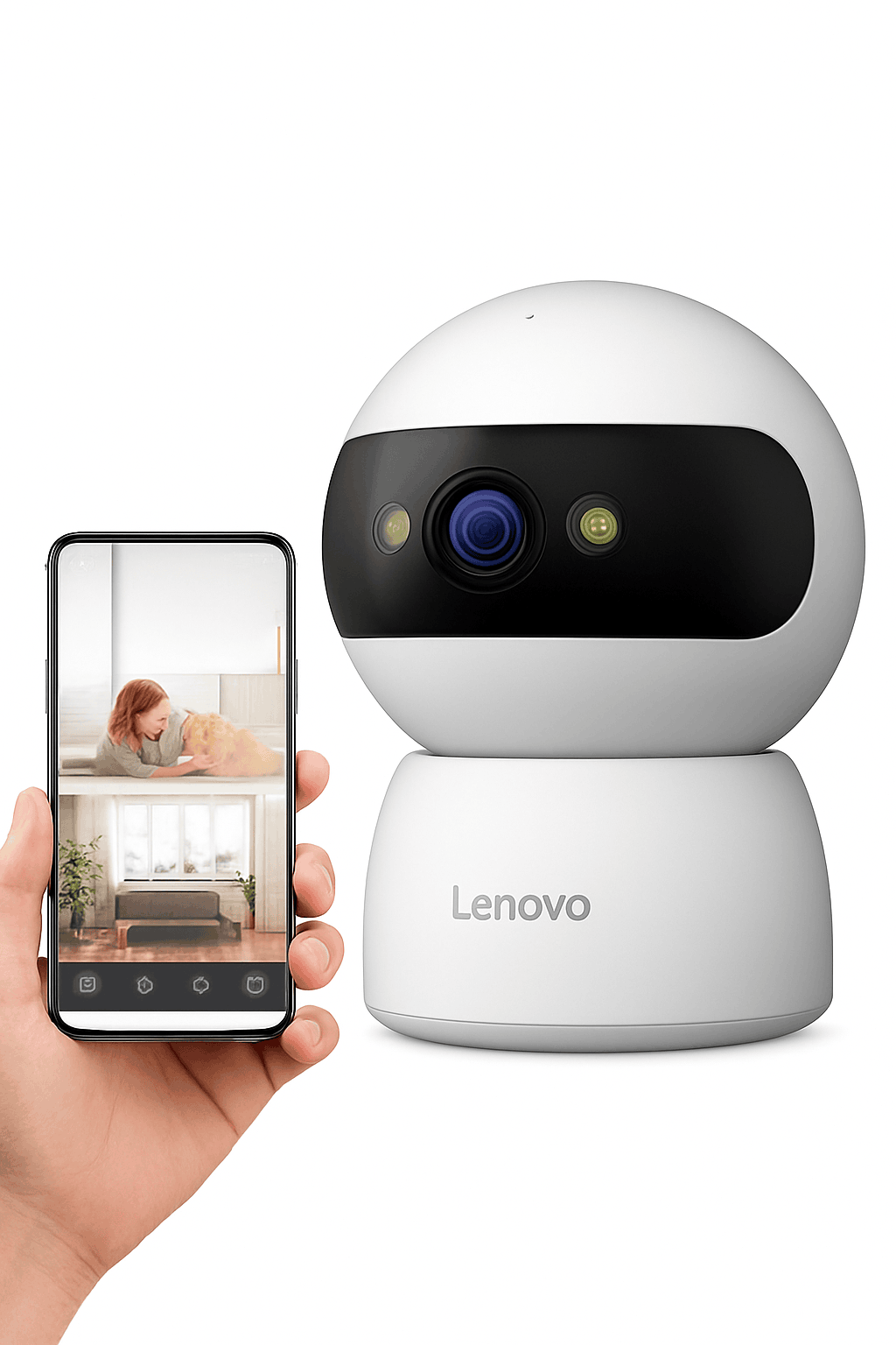 Lenovo Dual Lens IP Camera with Auto-Tracking and Audio-European standard