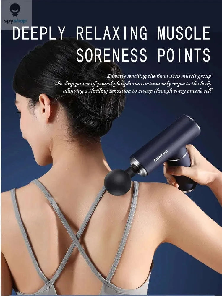 Lenovo Fascia Gun Professional Muscle Massager-N2 6head blue