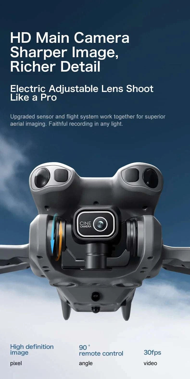 Lenovo GT50 8K Drone with 360° Obstacle Avoidance & 3KM Range-Grey-6K-battery-1