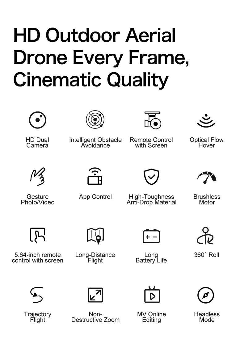Lenovo GT50 8K Drone with 360° Obstacle Avoidance & 3KM Range-Grey-6K-battery-1