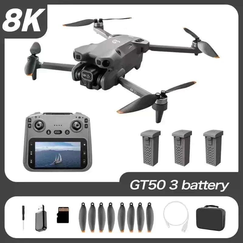 Lenovo GT50 8K Drone with 360° Obstacle Avoidance & 3KM Range-Grey-6K-battery-1