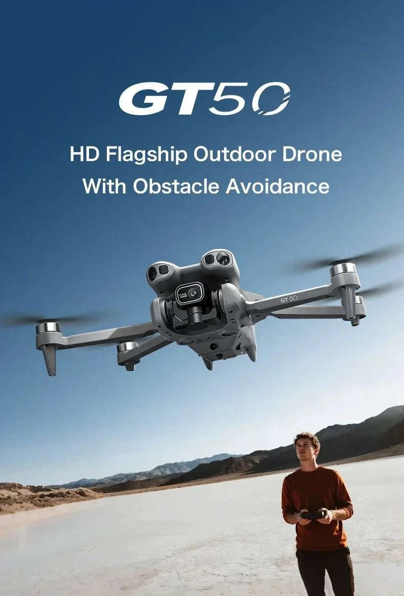 Lenovo GT50 8K Drone with 360° Obstacle Avoidance & 3KM Range-Grey-6K-battery-1