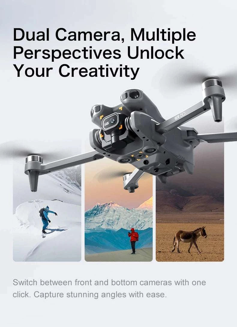 Lenovo GT50 8K Drone with 360° Obstacle Avoidance & 3KM Range-Grey-6K-battery-1