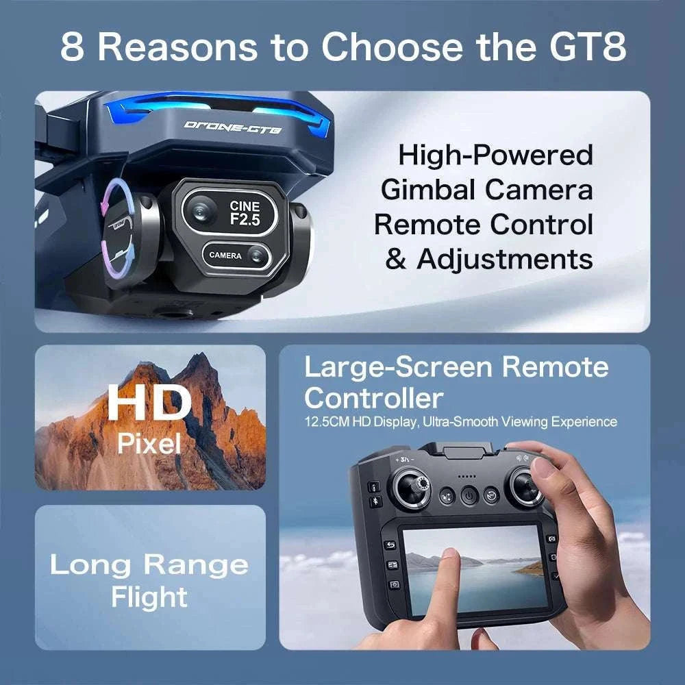 Lenovo GT8 8K Camera Drone with Screen, 3 Cameras & 3000m Range-8K-Screen-Battery3