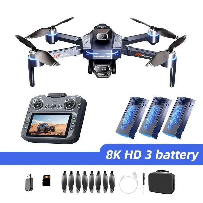 Lenovo GT8 8K Camera Drone with Screen, 3 Cameras & 3000m Range-8K-Screen-Battery3