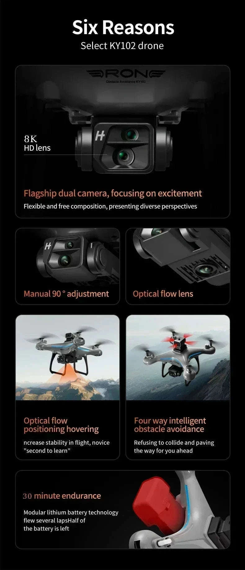 Lenovo Ky102 Drone with 8K Dual Camera and Obstacle Avoidance-8K dual 1B