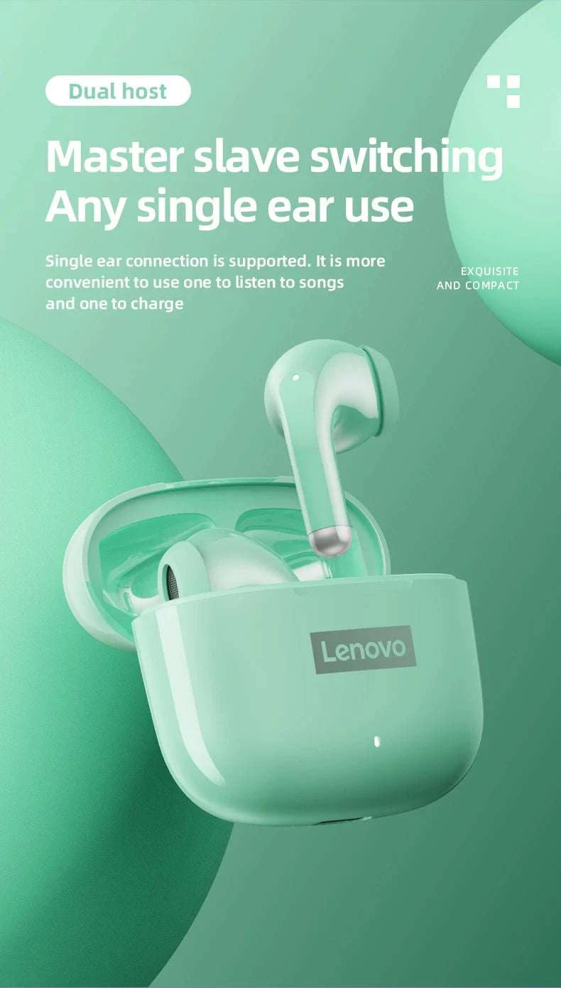 Lenovo LP40 Pro Wireless Earbuds Bluetooth 5.3 Low Latency-Green / United States