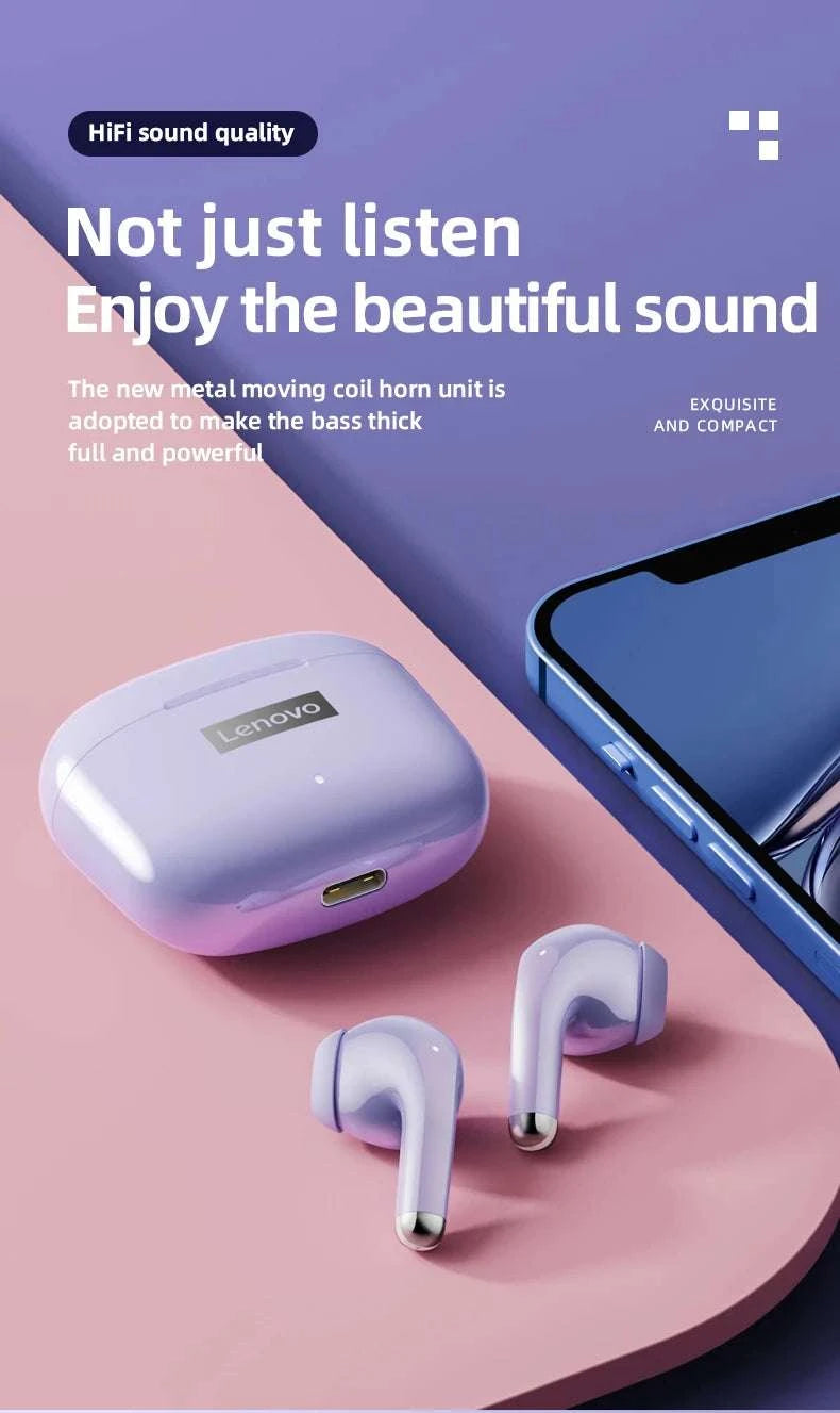 Lenovo LP40 Pro Wireless Earbuds Bluetooth 5.3 Low Latency-Green / United States