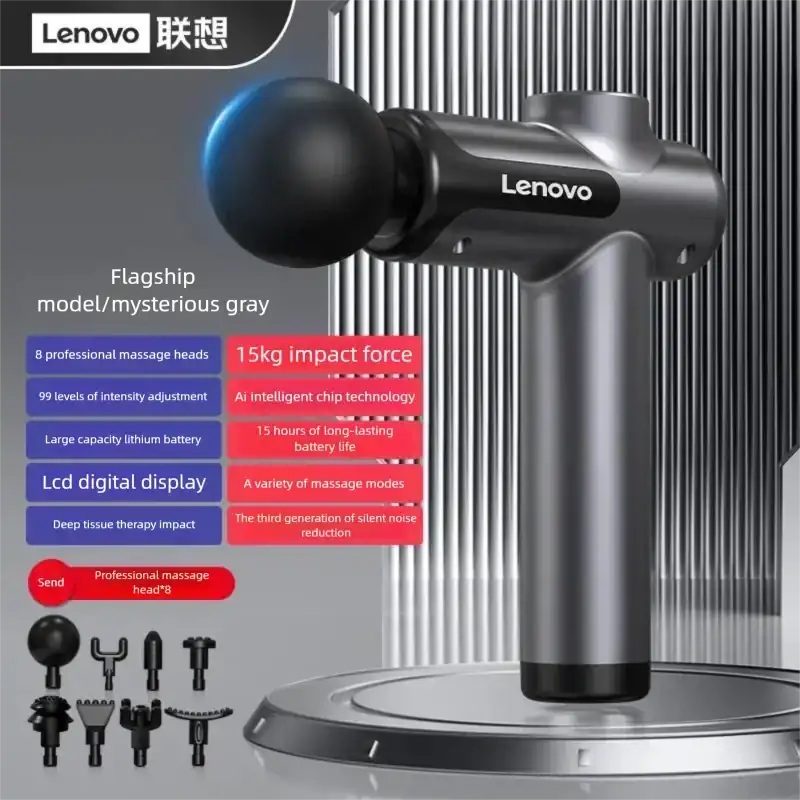 Lenovo N3 Deep Tissue Massage Device with LED Touch Control-High end travel bag / USB Type-C