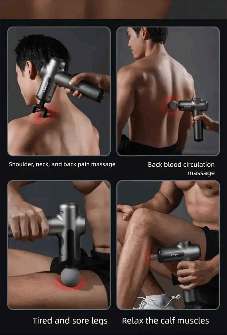 Lenovo N3 Deep Tissue Massage Device with LED Touch Control-High end travel bag / USB Type-C