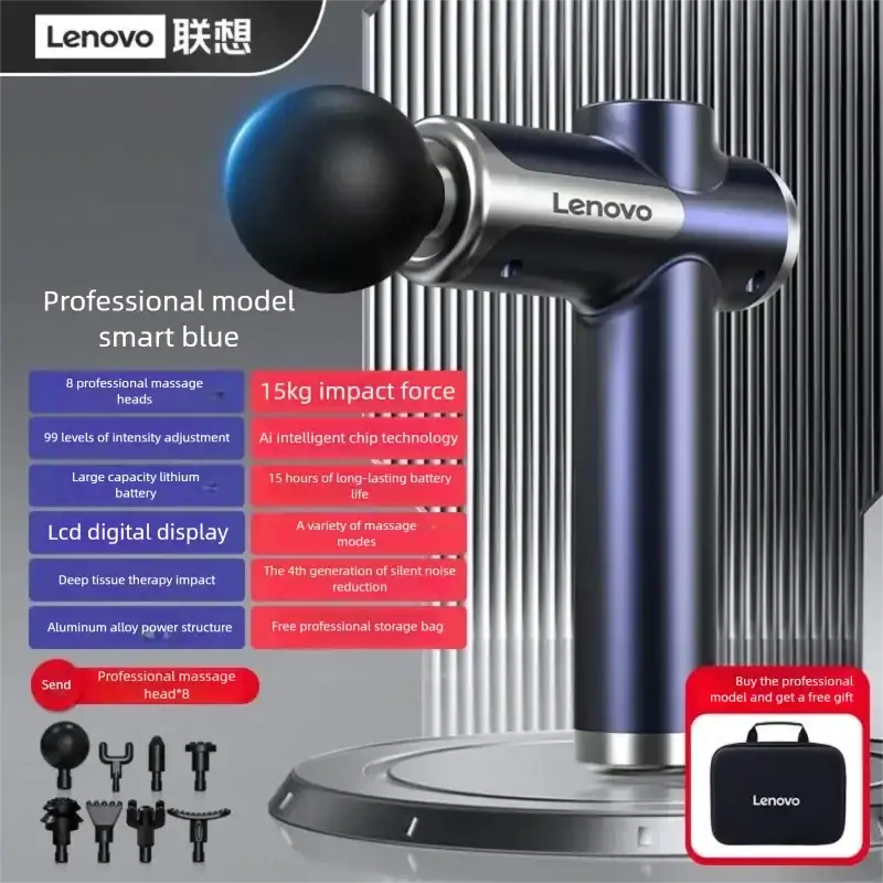 Lenovo N3 Deep Tissue Massage Device with LED Touch Control-High end travel bag / USB Type-C