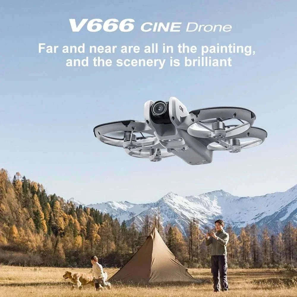 Lenovo V666 4K WiFi Drone with Obstacle Avoidance & Brushless Motor-Black-4k-battery-1