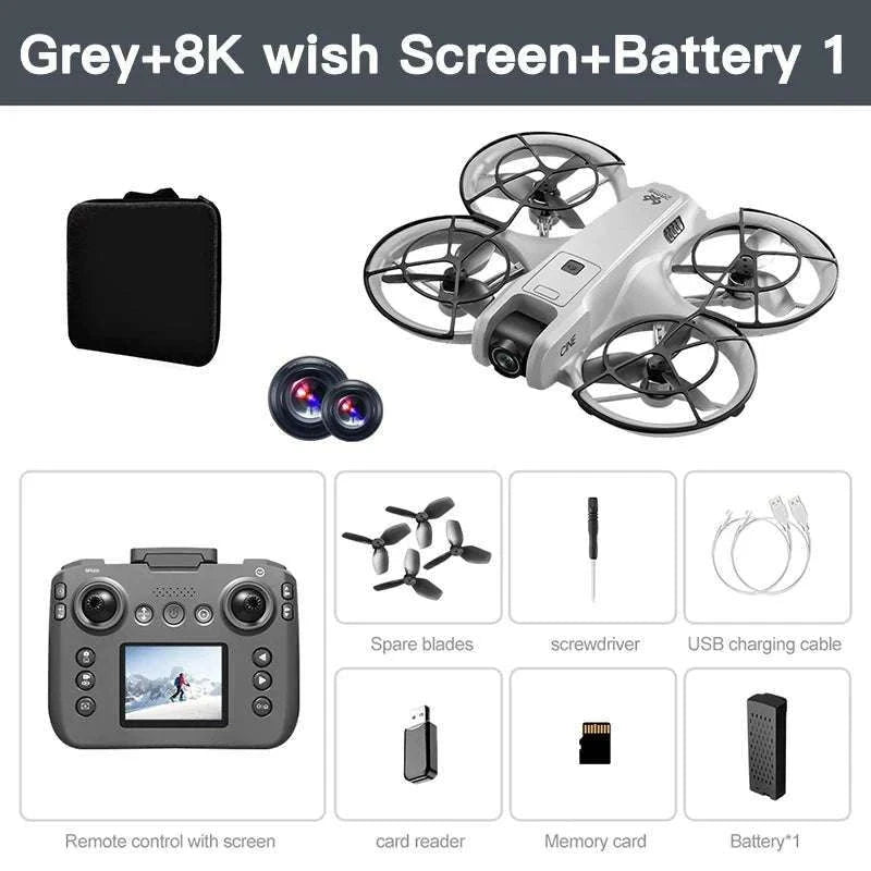 Lenovo V666 4K WiFi Drone with Obstacle Avoidance & Brushless Motor-Black-4k-battery-1