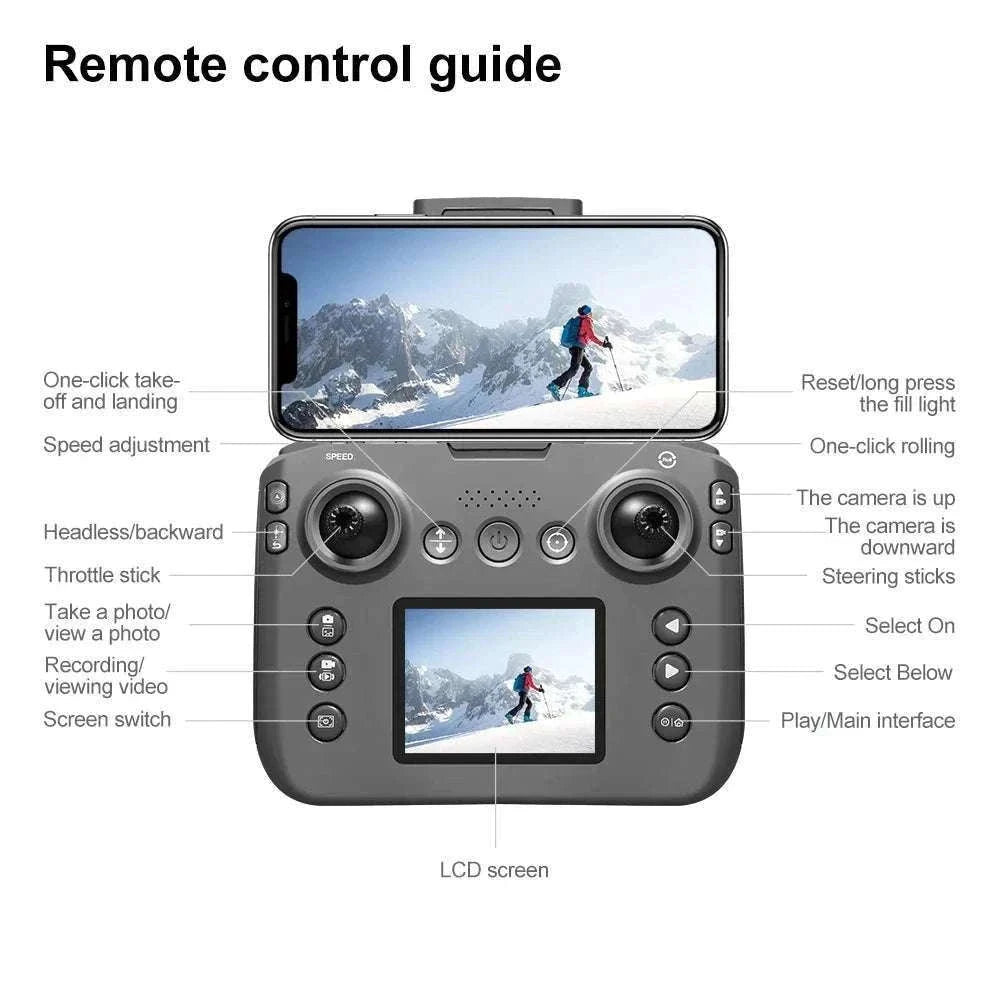 Lenovo V666 4K WiFi Drone with Obstacle Avoidance & Brushless Motor-Black-4k-battery-1