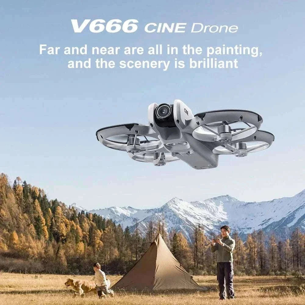 Lenovo V666 4K WiFi Drone with Obstacle Avoidance & Brushless Motor-Black-4k-battery-1