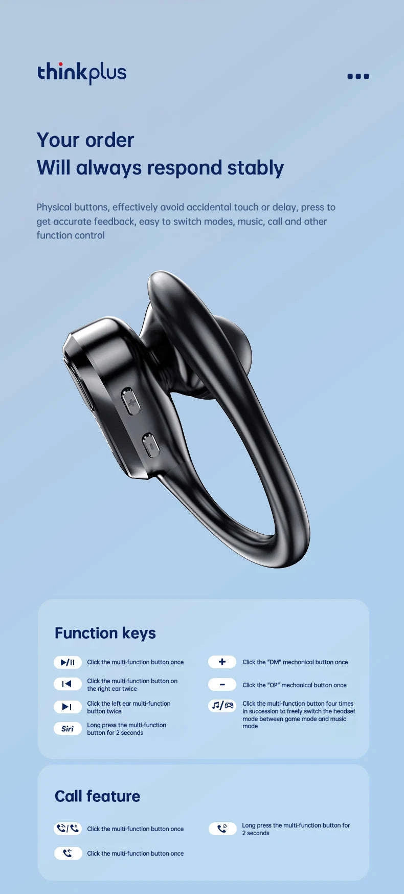 Lenovo XT80 Sports Wireless Earphones-black