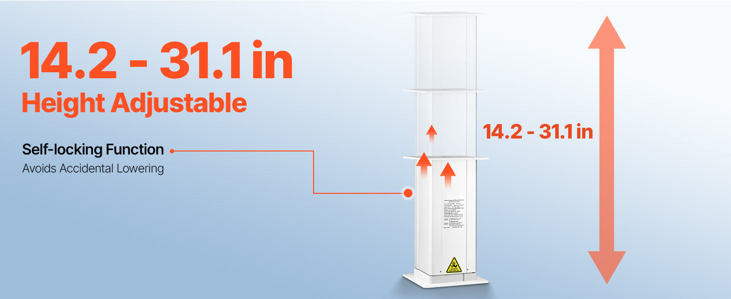 Elektrický zdvíhací stĺpový systém 80 kg nastaviteľný 36–79 cm