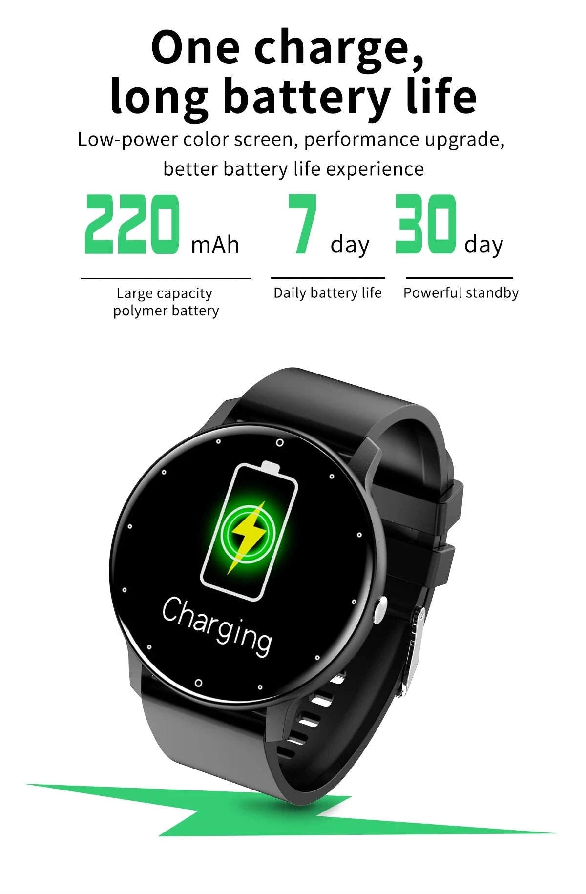 LIGE 2025 Smart Fitness Watch for Men & Women-Black