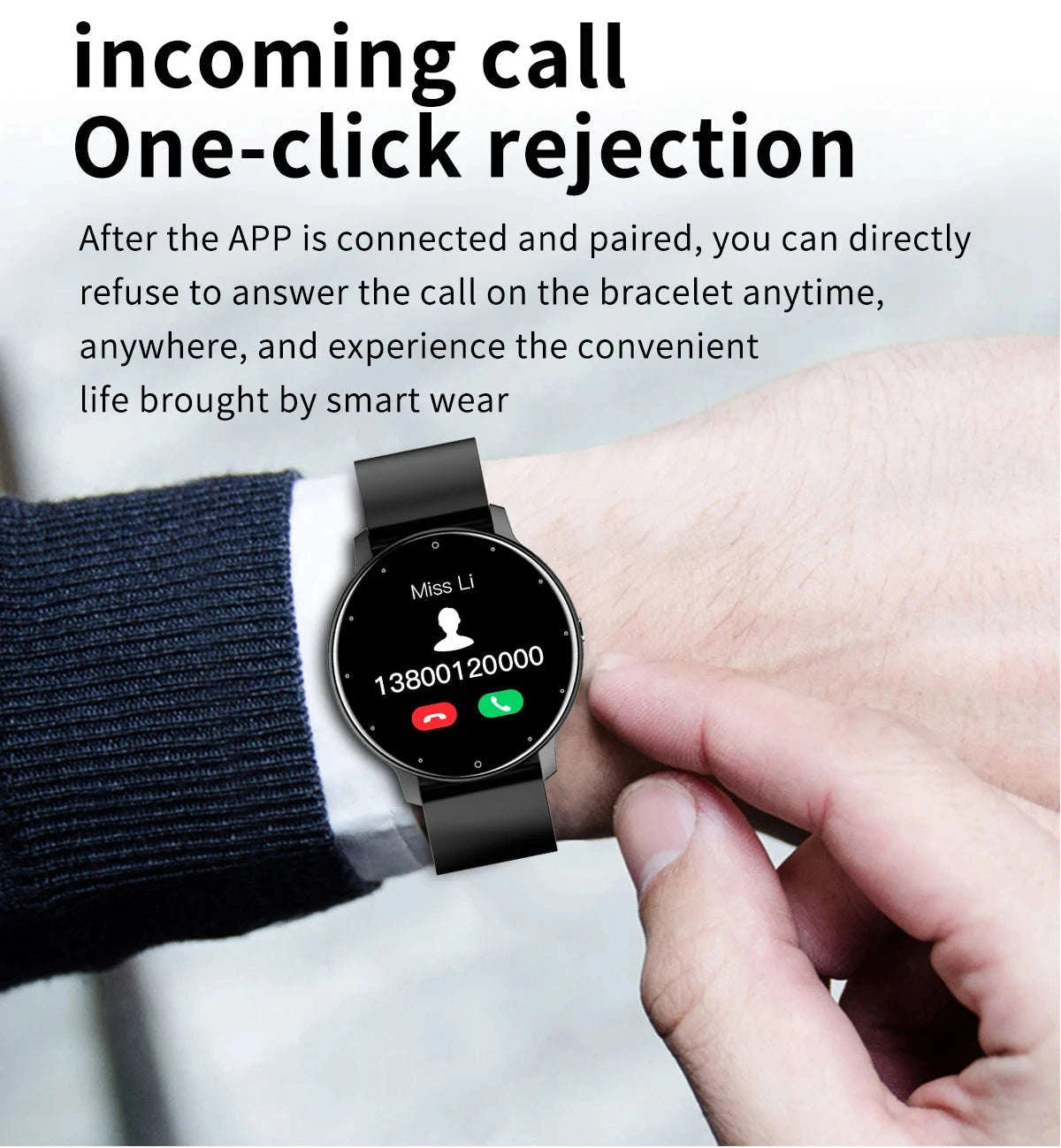 LIGE 2025 Smart Fitness Watch for Men & Women-Black