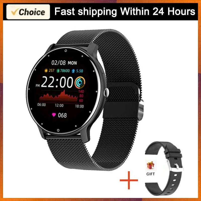 LIGE 2025 Smart Fitness Watch for Men & Women-Black