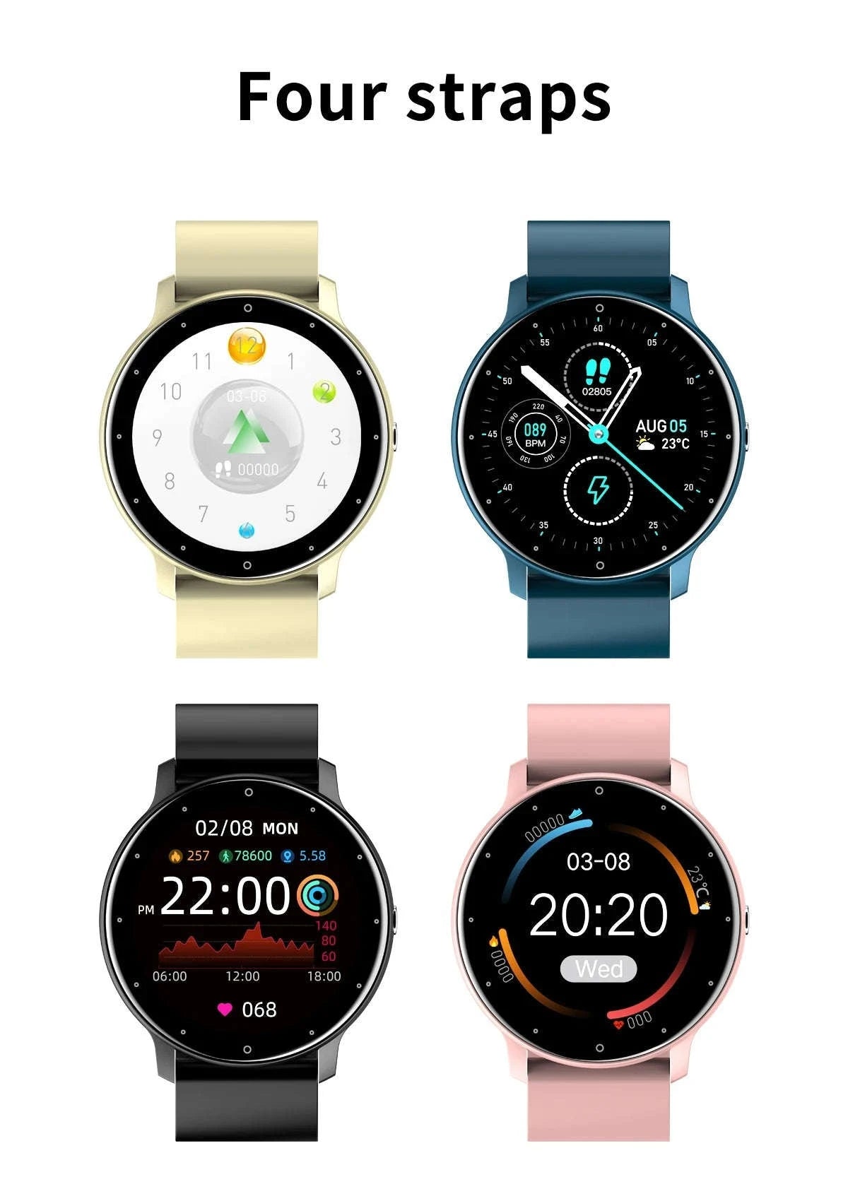 LIGE 2025 Smart Fitness Watch for Men & Women-Black
