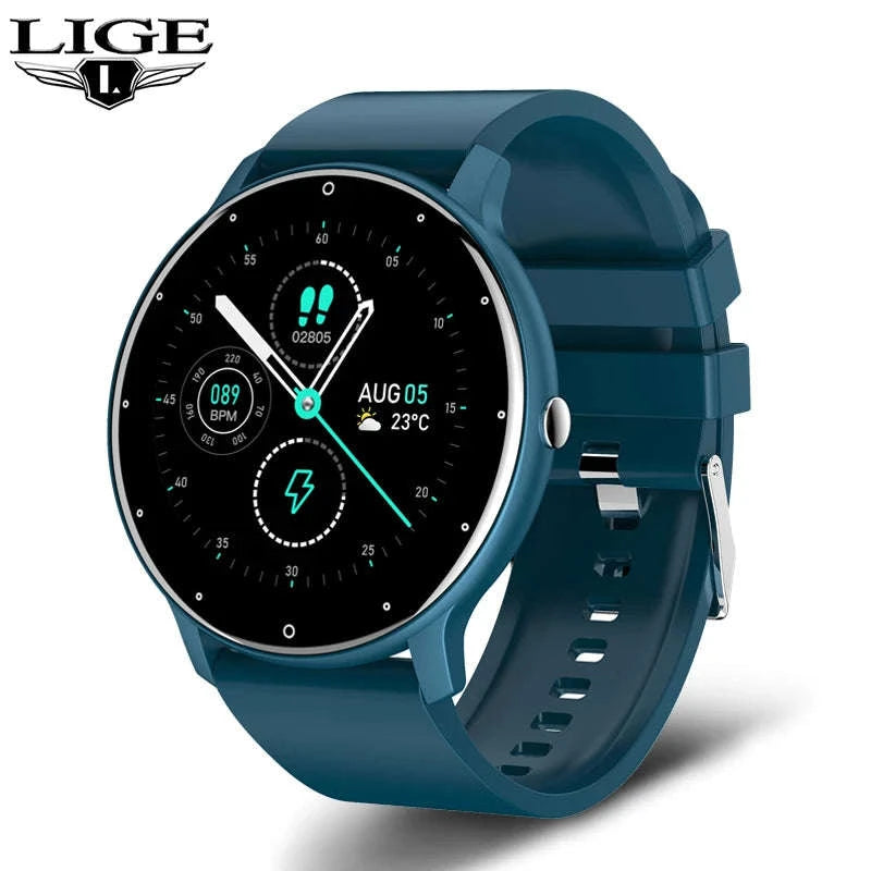 LIGE 2025 Smart Fitness Watch-Silicone pink / CHINA