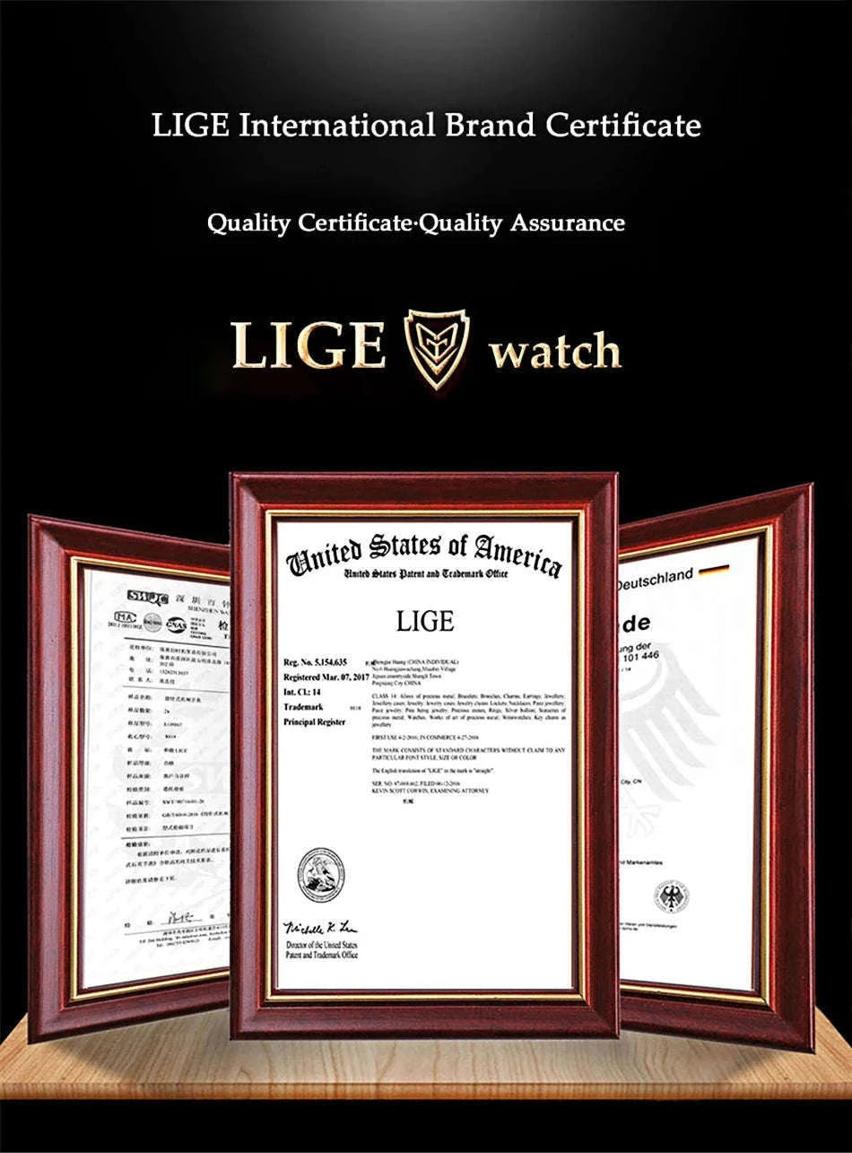 LIGE Luxury Silicone Sport Watch for Everyday Style-silver black