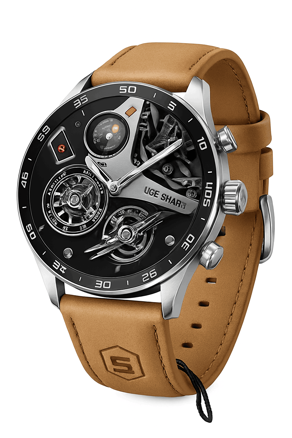 LIGE Rugged Military GPS Smartwatch with AMOLED Display-silver