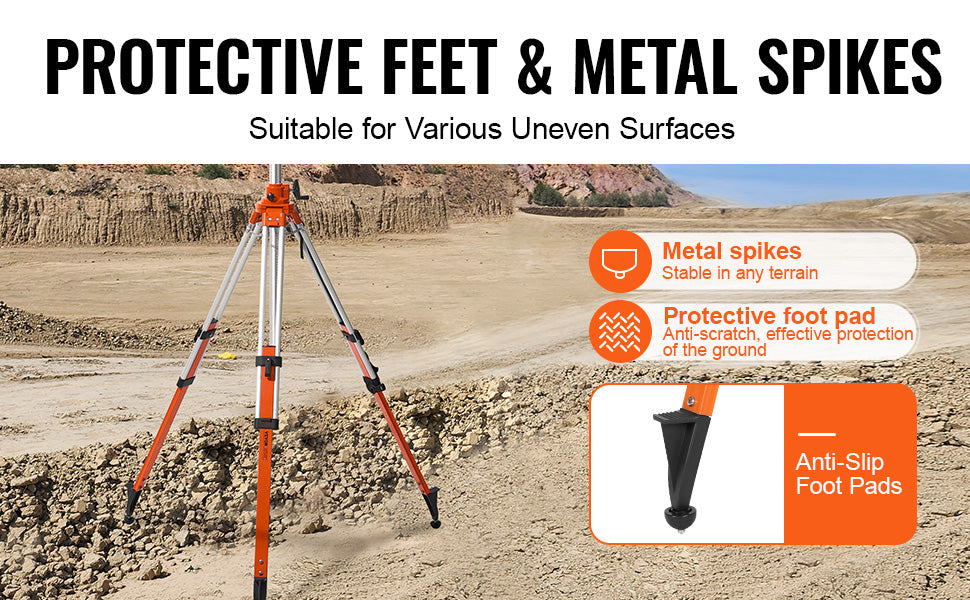 Laser Level Tripod Stand Adjustable Aluminum Survey Tripod