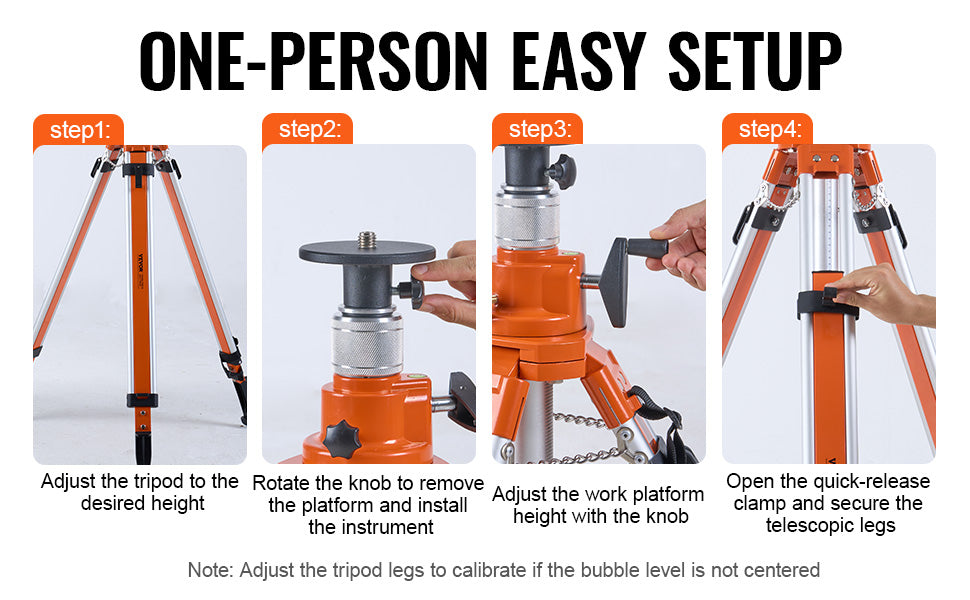 Laser Level Tripod Stand Adjustable Aluminum Survey Tripod