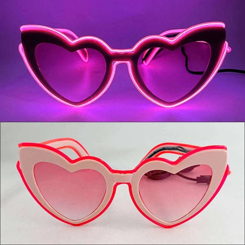 Light Up LED Glow Sunglasses for Parties and Raves-Blue 1
