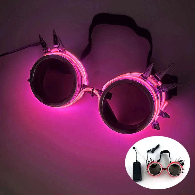 Light Up LED Glow Sunglasses for Parties and Raves-Blue 1