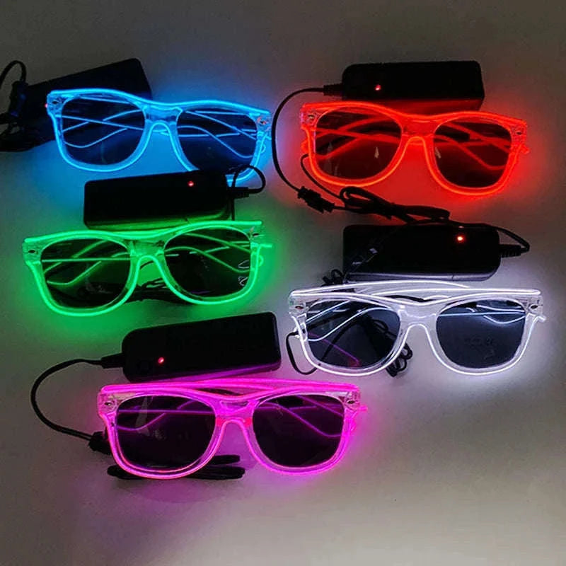 Light Up LED Glow Sunglasses for Parties and Raves-Blue 1