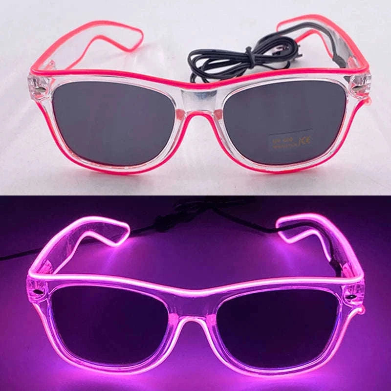 Light Up LED Glow Sunglasses for Parties and Raves-Blue 1