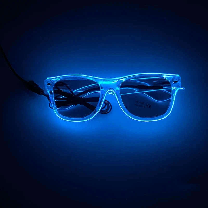 Light Up LED Glow Sunglasses for Parties and Raves-Blue 1
