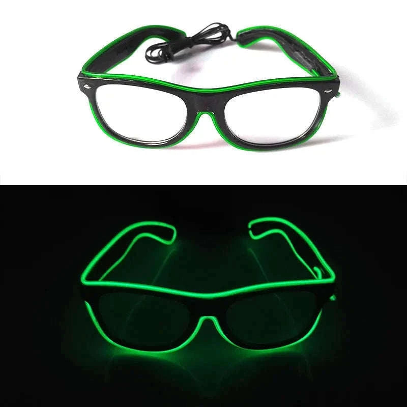 Light Up LED Glow Sunglasses for Parties and Raves-Blue 1