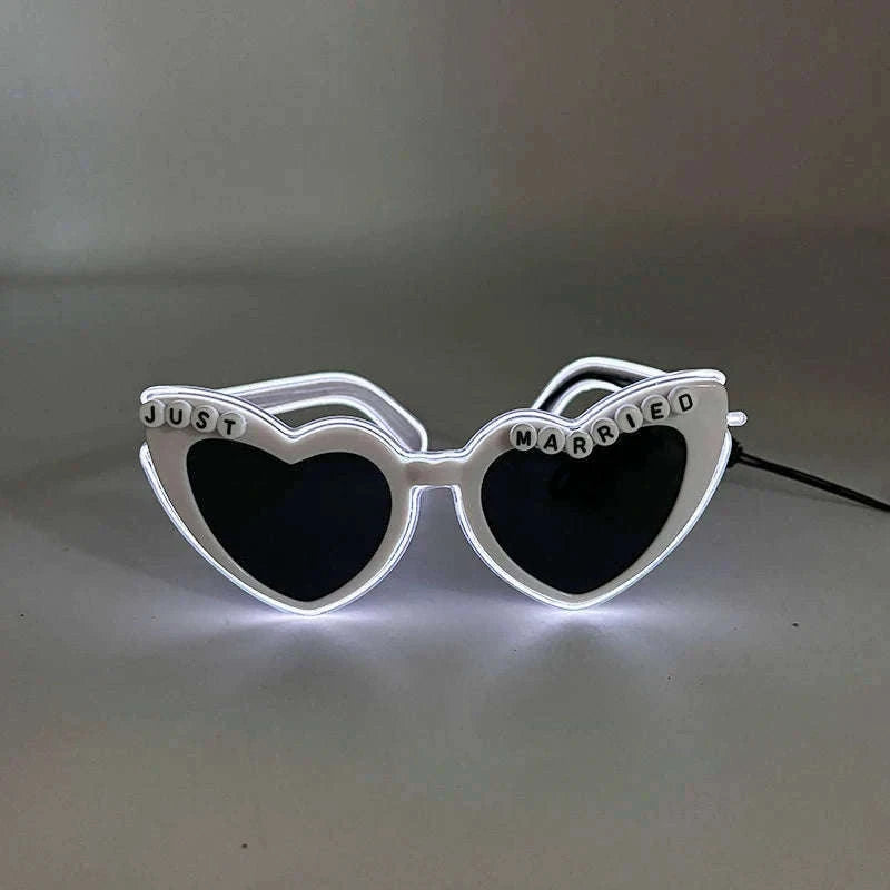 Light Up LED Glow Sunglasses for Parties and Raves-Blue 1