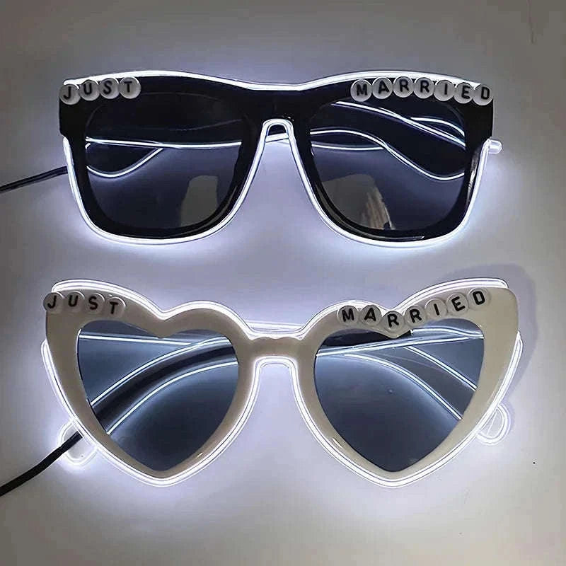 Light Up LED Glow Sunglasses for Parties and Raves-Blue 1