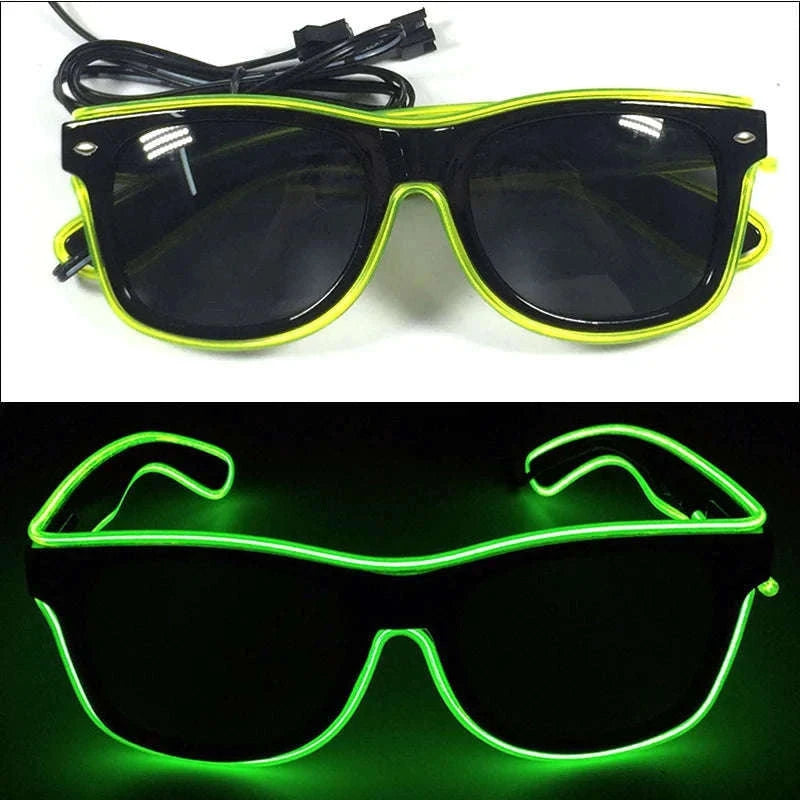 Light Up LED Glow Sunglasses for Parties and Raves-Blue 1